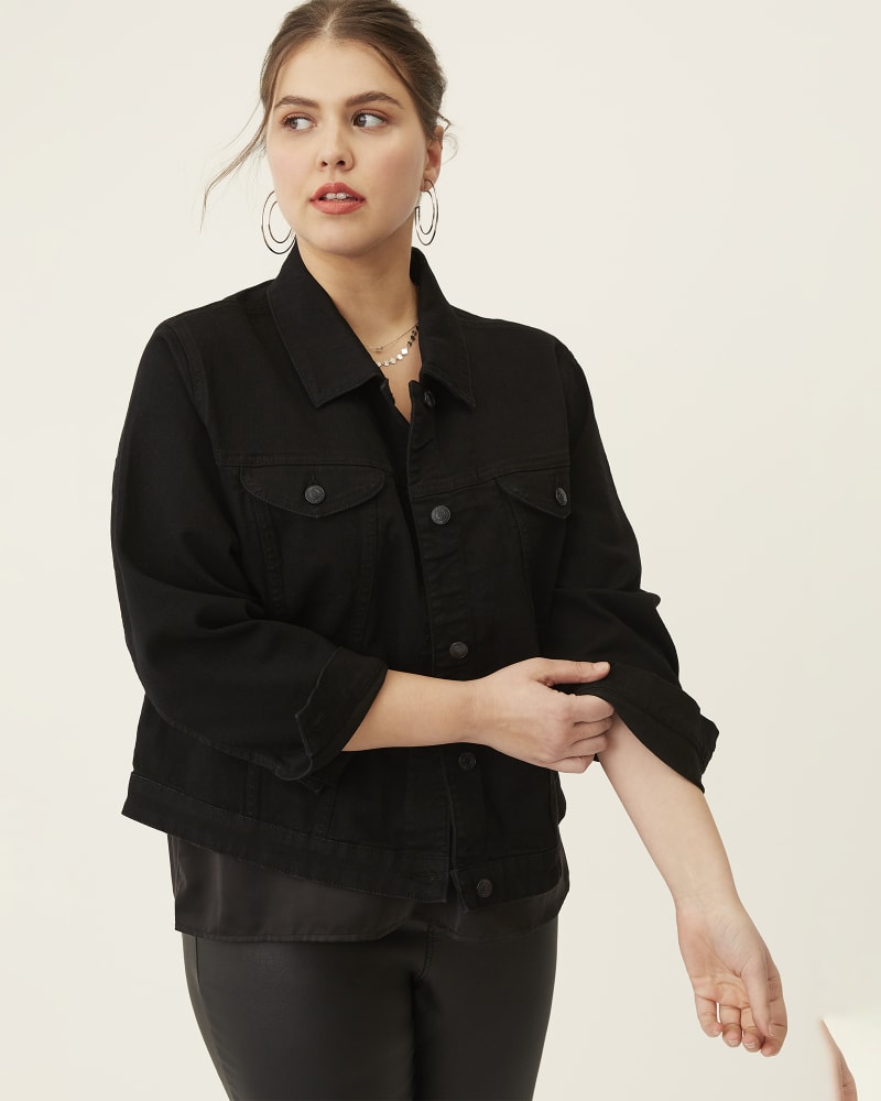 Vero moda black denim jacket cheap